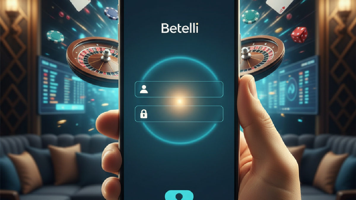Betelli mobil uygulaması üzerinden güvenli ve kolay giriş paneli.